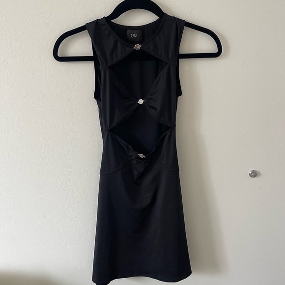 OW Chiara Rave Dress Cut Out Black